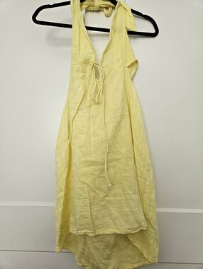 Nasty Gal Cutout Cotton Gauze Halter Minidress